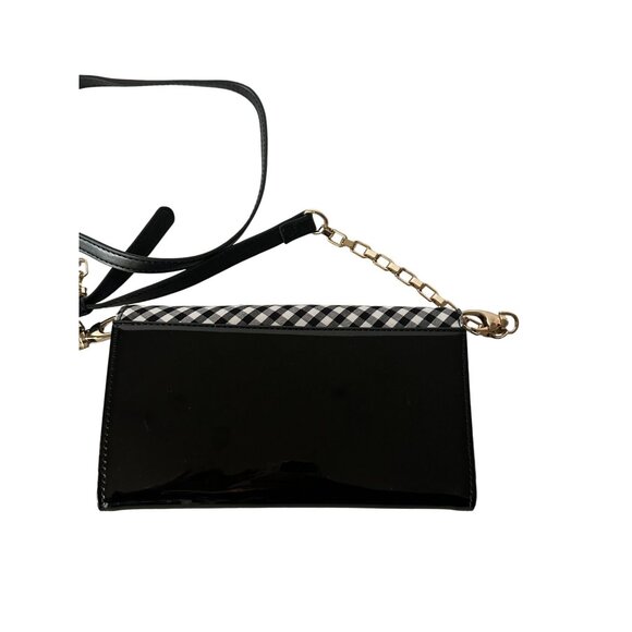 WHITE HOUSE BLACK MARKET WHBM Blue Gingham Chain Crossbody Wallet Bag - Picture 5 of 7
